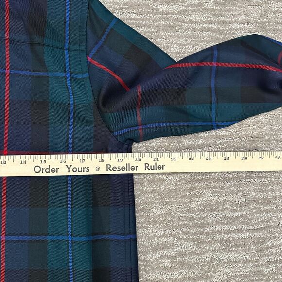 VTG LRL Lauren Ralph Lauren Shirt Womens Small Green Plaid Wool Full Zip - Picture 8 of 9